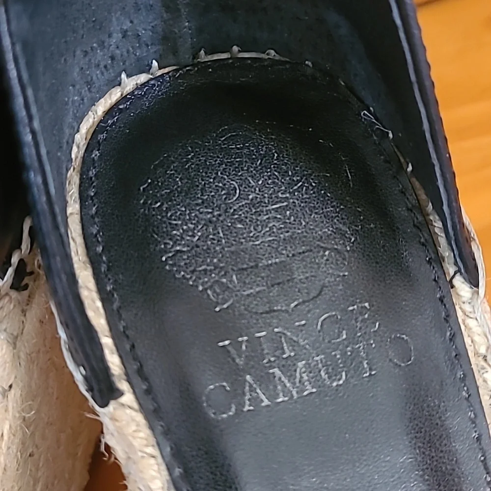 Vince Camuto Soft Leather Espadrille Wedge Sandals - Picture 9 of 11